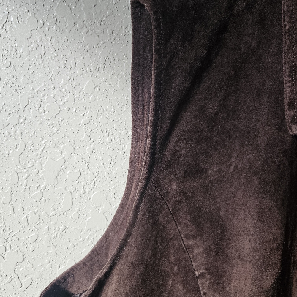 Brown Suede Women's Vest - Picture 7 of 7